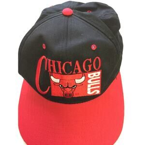 Vintage Drew Pearson Chicago Bulls Hat 90s USA Basketball Snapback Cap NBA